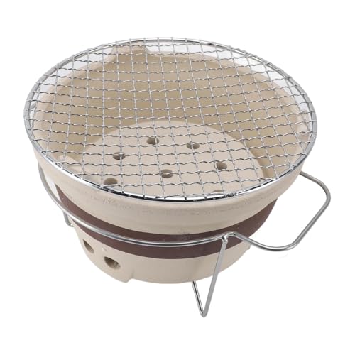 KELUNIS Estufa PortáTil para Barbacoa Parrilla Ahumadora para Barbacoa Parrilla De CarbóN De Sobremesa con Rejilla De Malla MetáLica para Cocinar Al Aire Libre Y Picnic