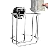 Soporte de papel higiénico de succión, Toallero de papel para,Caja de papel higiénico montado en la pared | Portarrollos de papel higiénico de metal, caja de papel de seda resistente, cesta de ducha