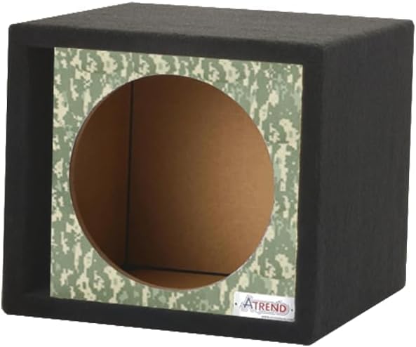 Atrend 12" Single Vented Dessert Digi Camo with Liquid Ink Hyrdrographics - USA Made with Heavy Duty Construction Subwoofer Box | Tuned to 35Hz | Pro-Tuned Bass Performance Proudly U.S.A. Built