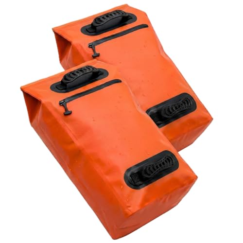 GliCraft 2 Pack Boat Ballast Bags Heavy Duty 50lb Wake Surfing and Waterskiing Water Weight Bags with Leak Proof Construction Front Zipper Pocket and Dual Reinforced Handles for Adjustable Boat Trim