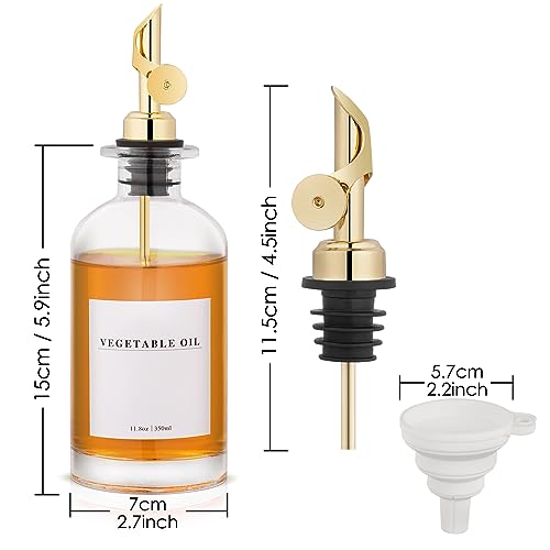Olive Oil Dispenser Bottle for Kitchen Coffee Syrup Dispenser with Labels, Glass Oil and Vinegar Dispenser Set - Image 4