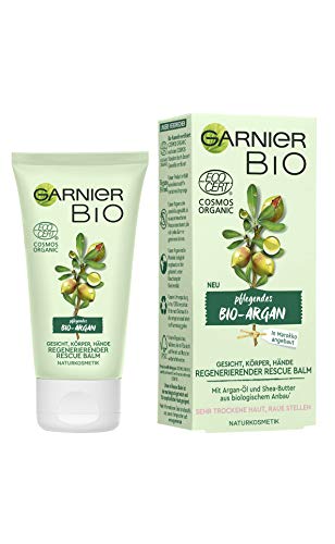 Garnier Rescue Balm, Regenerating with Argan, Natural Cosmetics, Care for Face, Body and Hand with Argan Oil and Shea Butter, Garnier Organic, 50 ml - Image 3