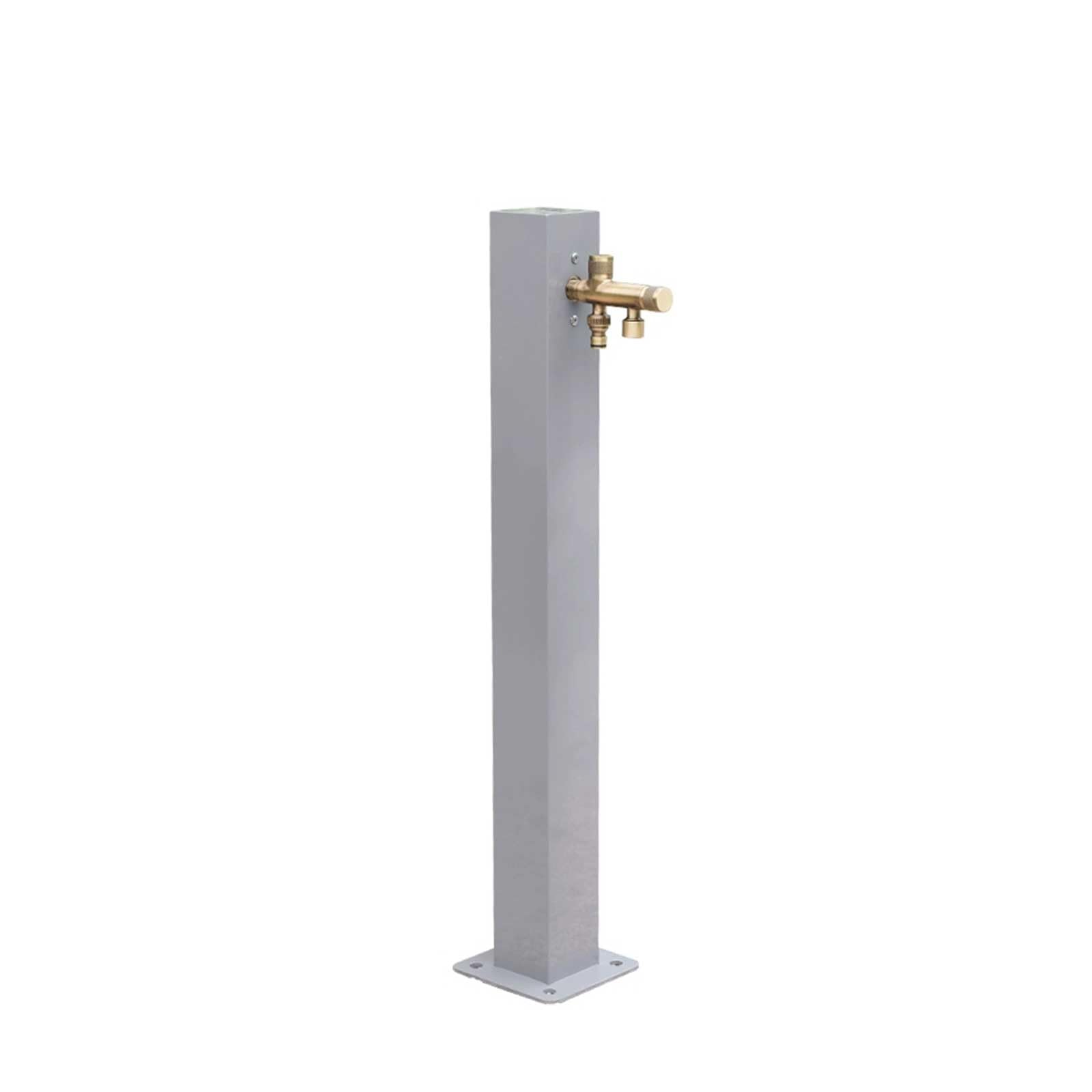 WOTZOV 304 Stainless Steel Square Garden Water Column - Double Outlet Faucet, Outdoor Antifreeze Yard Hydrant For Efficient Irrigation & Washing，95cm/37in