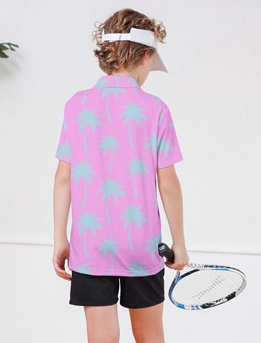 RAISEVERN Boys Polo Shirt Golf School Uniforms 5-14 Years Tops Short Sleeve4