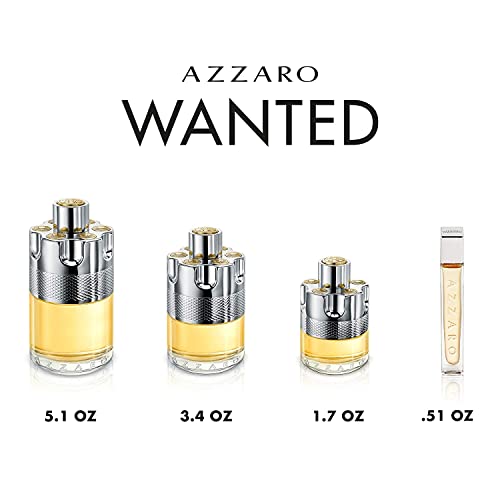 Image of Azzaro Wanted Eau de Toilette - Vibrant & Irresistible Mens Cologne - Woody, Citrus & Spicy Fragrance - Fresh Notes of Cardamom, Lemon, Vetiver - Everyday Wear - Luxury Perfumes for Men