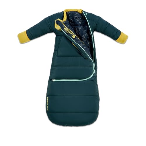 Image of Kelty Space Cadet Infant and Toddler Sleeping Bag (30 or 40F /8M to 2T) | Cozy and Warm, Arms Out Design, 40F Degree Rating, Fleece-Lined Hand Covers, Snap Back Buttons, Machine Washable