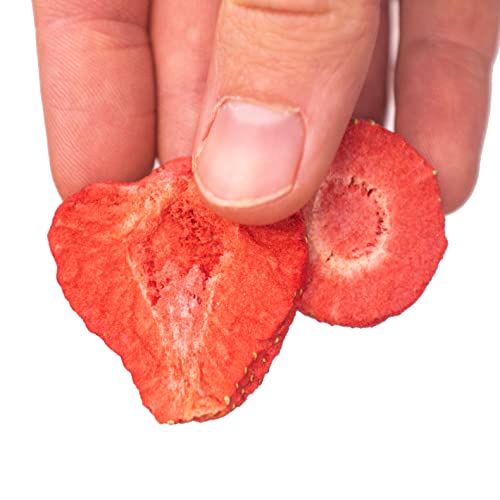 Detox Organica GEFRIERGETROCKNETE ERDBEEREN, 300g Früchte in Scheiben, 100% Trockenfrüchte natürlich und ohne Zusatz von Zucker oder Zusatzstoffen (300g)