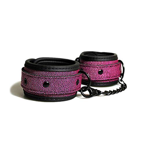 Algemas couro emborrachado rosa para tornozelos - Lovetoys