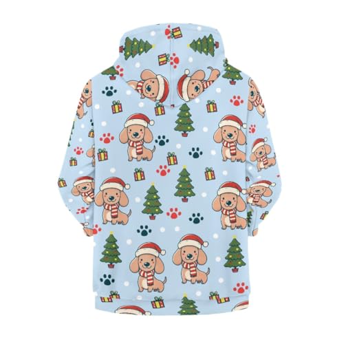 GLUDEAR Boy Girl Ugly Christmas Full Zip Hoodies Kids Funny Santa Claus Print Xmas Jacket Hooded Sweatshirts2