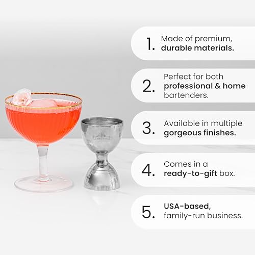 A Bar Above Bell Jigger, 10 Measurements, Stainless Steel, Black, 1 Pack by A Bar Above - Image 2