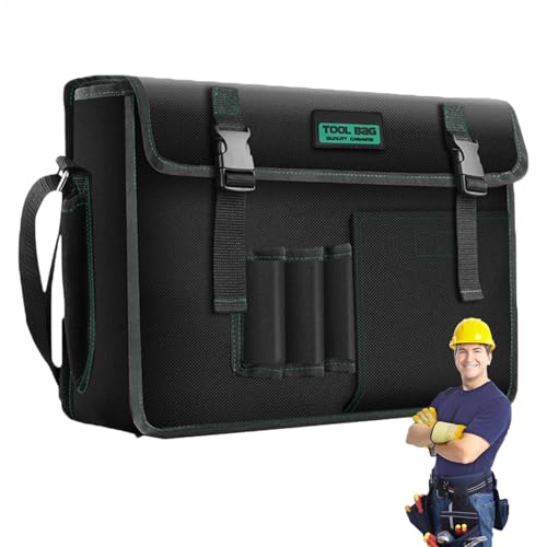 Bolsa de herramientas portátil, bolsa de organización de herramientas profesional resistente, resistente al desgaste, caja de herramientas de con correa para hombre, regalo para el día del padre