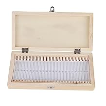 Microscope Slide Box Wooden Slide Storage Box, Holds 50 Slides
