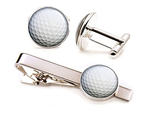Sharedimagination Golf Tie Clip, Golfball Cufflinks, Pga Tour Cuff Links, Sports Jewelry, Birthday Gifts #TOP4