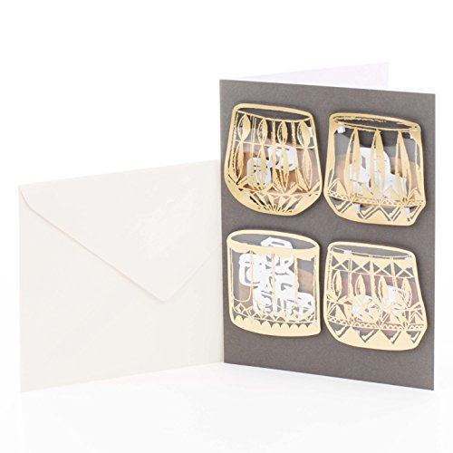 Hallmark Signature Birthday Greeting Card for Him (Whiskey Glasses)