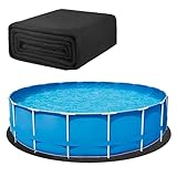 SKIKHN Whirlpool Matte 200cm, Pool Unterlage, Poolunterlage Rund, rutschfeste Poolmatten Schutzboden, Pool Bodenplane Wasserabsorbierende für Hinterhof Garten Aufstellpools Whirlpools