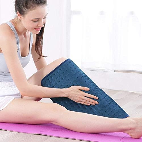 Electric Heat pad for Back Neck Shoulder Large Soft Flannel Heating Pad 50 x 60cm with 1H / 2H Auto-Off and 5 Temperature Levels Soft Surface and Machine-Washable Fabric for Body Warm Relax