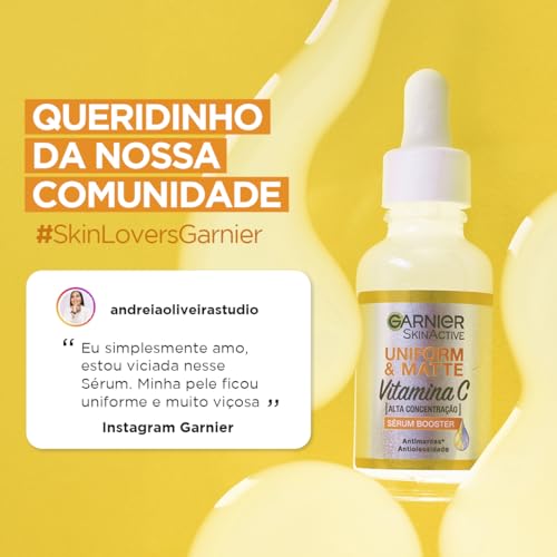 Sérum Facial Antimarcas Garnier Uniform & Matte Vitamina C, 30ml