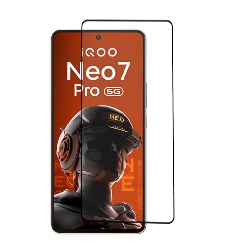 Image of DD SON Tempered Glass Screen Protector Compatible for Iqoo Neo 7 Pro 5G, Iqoo Neo 7 5G, Iqoo 11 5G and Iqoo 9T 5G HD Glass with Edge to Edge Coverage and Easy Installation kit,Black