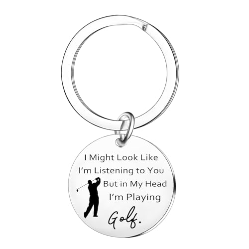 Tihnvk Funny Golf Keyring for Men Gifts for Golf Lovers Golf Gifts for Friends Family Christmas Birthday Gift for Golfer