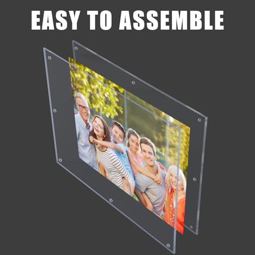 Kalami 18X24 Picture Frame Wall Mount Self Adhesive, Clear Acrylic No Drill Floating Frameless Poster Frame For Family Photo Oil Paintings Maps Or Other Artworks thumb #2