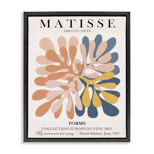 Matisse Cut Out Floral Abstract, 17 x 21 Inch Canvas in Floater Frame