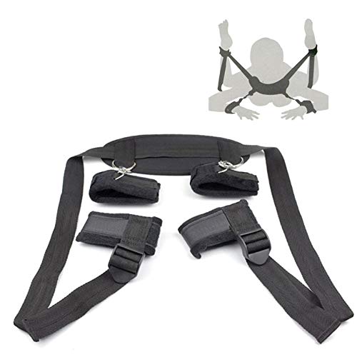 YCGJ Kit ds-Ms Bondgé-Wér Höo-D Séts ondgé Séxul bûse Hrnéss Cûffs Ply Game, Ajustable Cómodo Accesorio para Mujeres, Juegos de Felpa, Juego Deportivo, Traje de Cuero Pierna Abierta para Mujer, Negro Cover