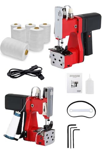 Elektrikli Portatif Çuval Ağzı Dikiş Makinası Seti, Kağıt, Tohum, Kumaş ve Kömür Çuvalı Paketleme
