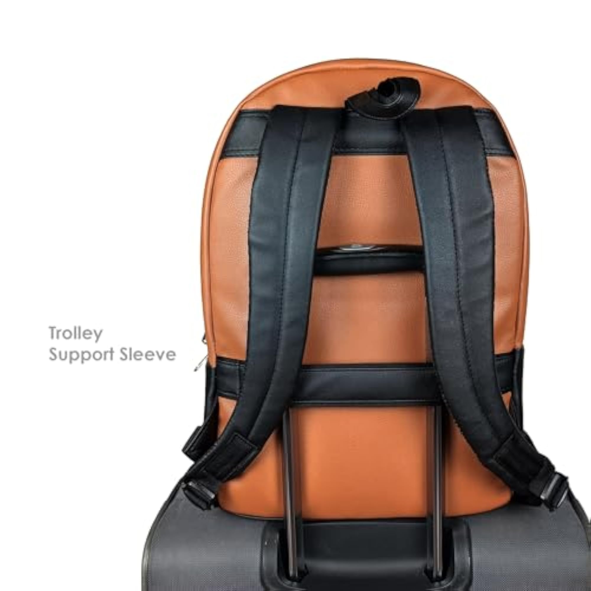 22L Two In One PU Leather Laptop Backpack