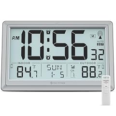 Atomic Clock Wall with Indoor/Outdoor Temp, Battery Operated Digital Wall Clock with 10 . 5 " Large photo Atomic Clock Wall with Indoor/Outdoor Temp, Battery Operated Digital Wall Clock with 10 . 5 " Large