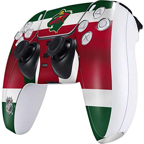 Skinit Decal Gaming Skin Compatible with PS5 Controller - Officially Licensed NHL Minnesota Wild Jersey Design