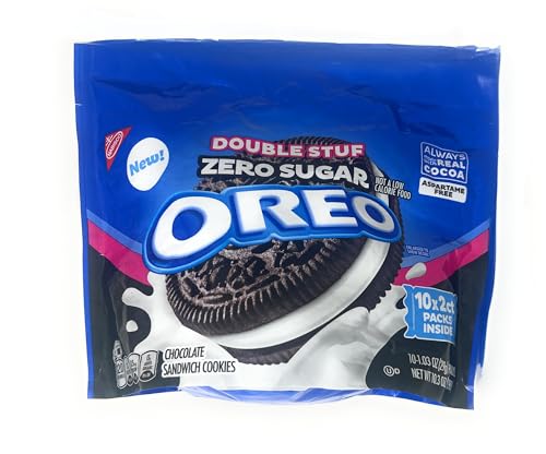 OREO Double Stuff Zero Sugar Chocolate Sandwich Cookies - 1 bag - 10 packs