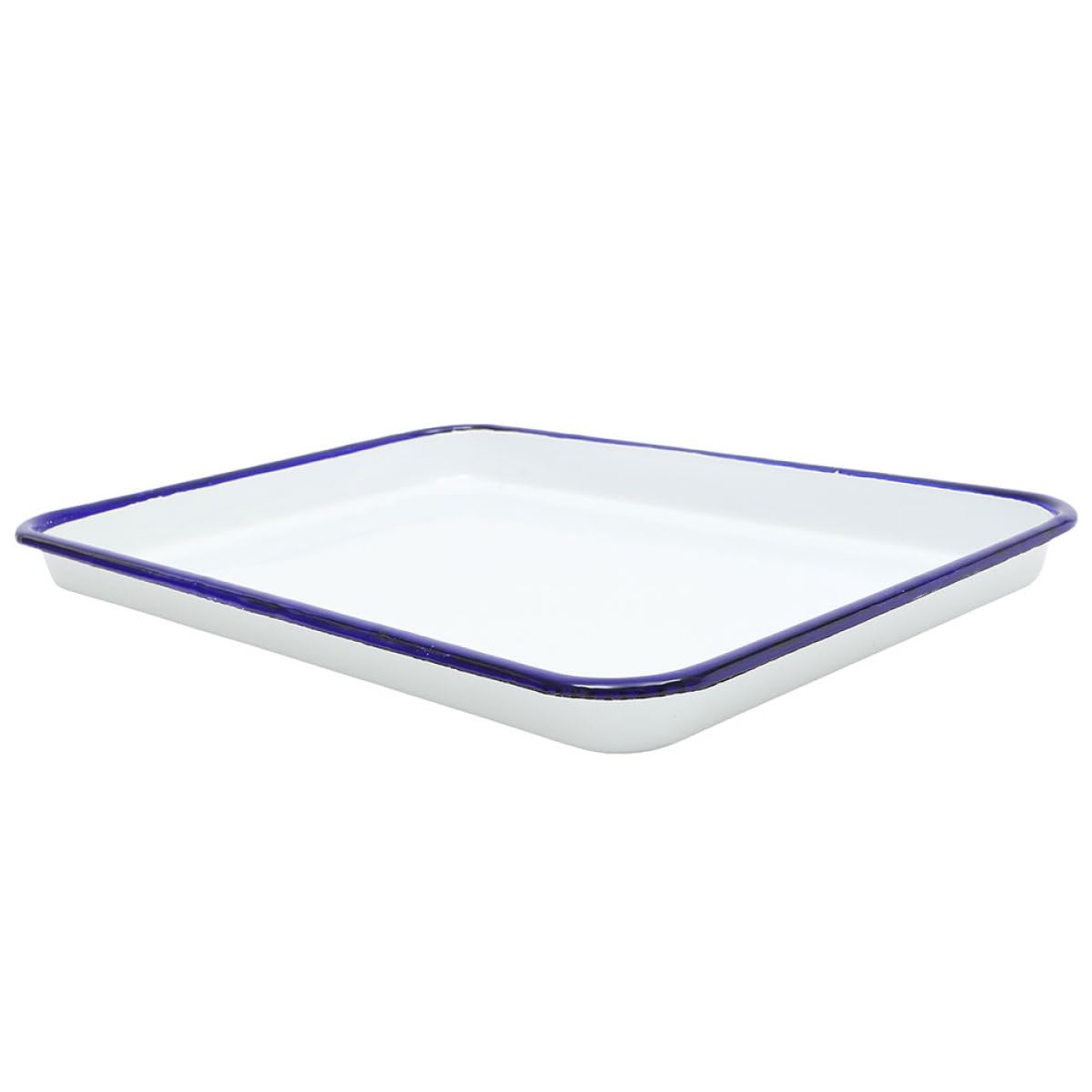 Cabilock Enamel Bake Pan Non Stick Roasting Tray Reusable Oven Baking Dish for Pizza Casseroles Heat Resistant Bakeware Easy to Clean Baking Pan