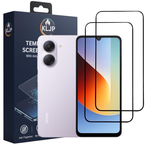 Image of Premium Tempered Glass Screen Protector Compatible for Redmi A7 4G Black (Pack of 2) with Edge-to-Edge Coverage and Easy Installation kit