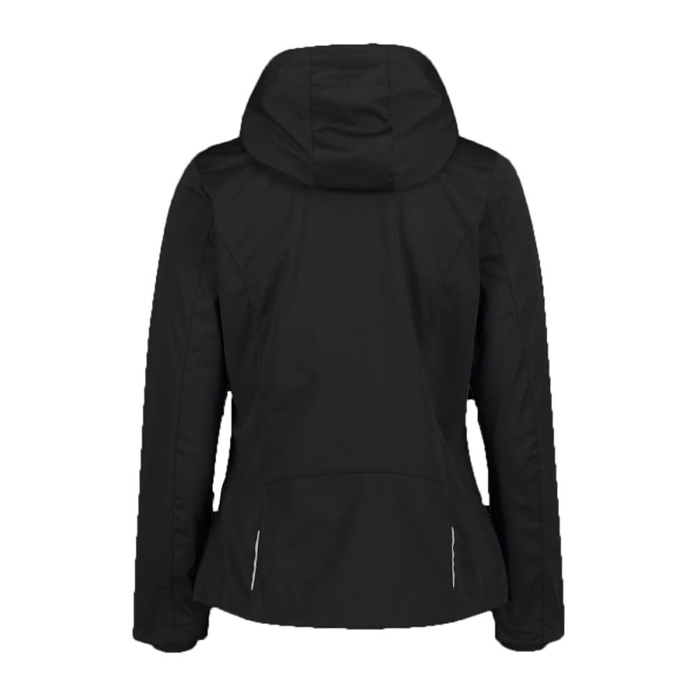 CMP WOMEN'S JACKET ZIP HOOD NERO UK 12