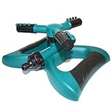 Lawn Sprinkler, Automatic 360 Rotating Adjustable Garden Sprinkler Garden Water Sprinkler with 3600 SQ FT Coverage Premium Quality Lawn Irrigation System
