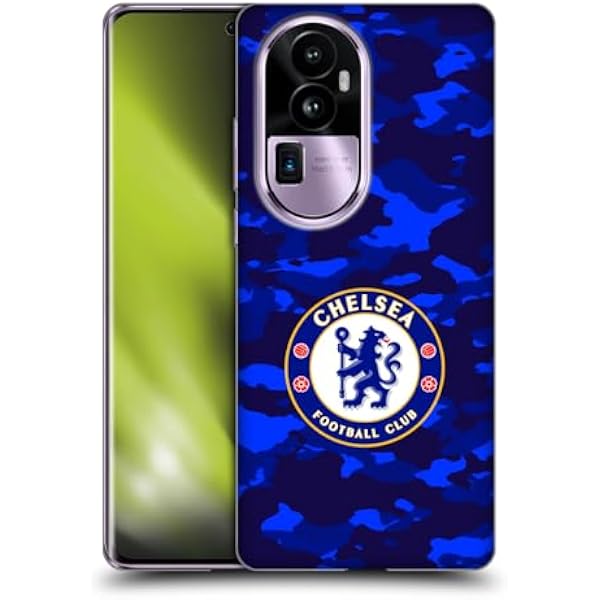 Head Case Designs Oficjalnie Licencjonowany Chelsea Football Club Kamuflaz Grzebien Soft Gel Case Etui Kompatybilny z Oppo Reno10 Pro