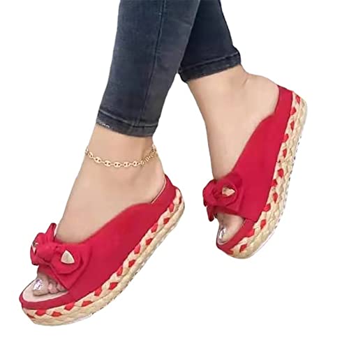 Sandales d'été à enfiler avec nœud élégant pour vos vacances - 2