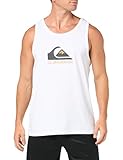 Quiksilver Men's Comp Logo Tank Top Tee Shirt White 241 Medium