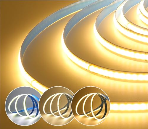 Tira LED Flexible COB 110V 296 LEDs 10M Blanco Cálido miniatura 4