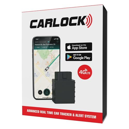 CARLOCK Anti Theft Car Device - Real Time 4G Car Tracker & Car Alarm System. Comes with Device & Phone App. Tracks Your Car in Real Time & Notifies You Immediately of Suspicious Behavior.OBD Plug&Play