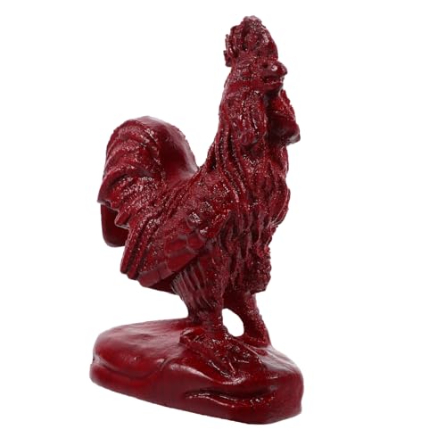 Figurine de coq en bois sculpté ornement de table basse et bureau maison