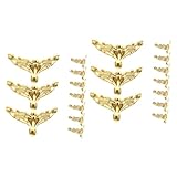 DOITOOL 16 Piezas Patas De Muebles Sillas De Piso Protector De Esquina De Metal Protector De Esquina De Libro Caja De Joyería Vintage Protectores De Esquina De Muebles Protectores De Piso