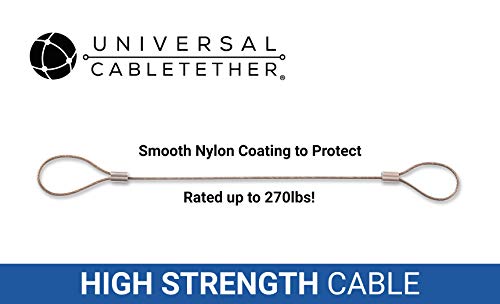 Universal CableTether - Heavy Duty Custom Length Cable Tethers (10 Pack) - Do-It-Yourself, Adjustable, Tamper-Resistant - Secure Conference Room Computer Display Adapters and Mac Adapters - Image 4