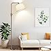 Nintiue [Upgraded] Dimmable Floor Lamp, 1000 Lumens LED Edison Bulb Included, Modern Arc Standing Tall Brown Floor Lamp for Living Room Bedroom Office Dining Room