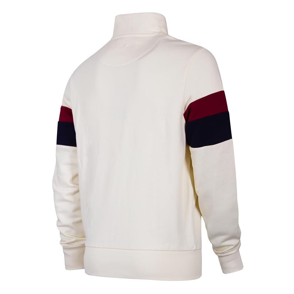 COPA - Felpa con Zip Corta - Uomo - FC Barcelona 1899 - Ecru - 100% Cotone Biologico
