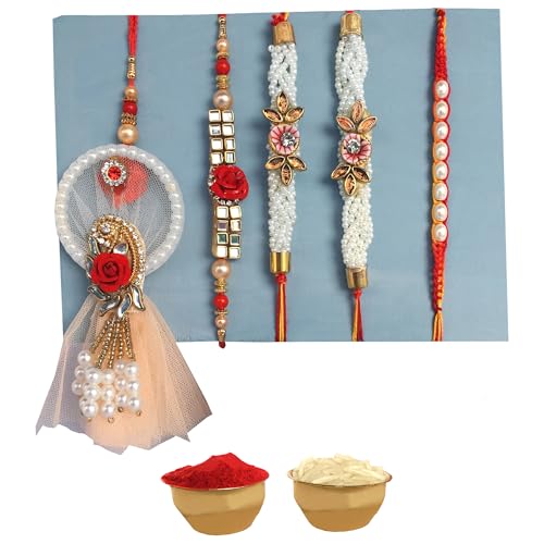 Image of NUTRI MIRACLE Chocolates With Rakhi | Bhaiya Bhabhi Rakhi Set With Gift | Gift For Sister On Rakshabandhan | Combo Gift Set With Dry Fruits And Chocolates | Return Rakhi Gifts