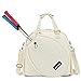 Rejolly Tennis Shoulder Bag Large Water Resistant Tote Handbag for Tennis Racket, Pickleball Paddles, Badminton Racquet Beige