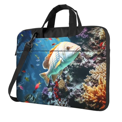 Bolso para laptop unisex de 15.6 pulgadas con diseño acuático miniatura 1