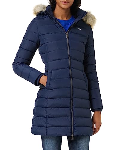 Tommy Jeans Damen Daunenmantel Essential Winter, Blau (Twilight Navy), S
