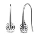 Cate & Chloe McKayla 18k White Gold Swarovski Earrings, Classic Drop Dangle-Earrings, Best Silver Earrings for Women, Special-Occasion Jewelry, Solitaire Earrings with Swarovski Crystals MSRP $126